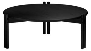 Czarny okrągły stolik z litego drewna sosnowego ø 80 cm Sticks – Karup Design