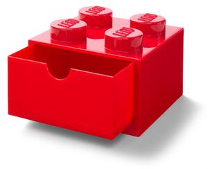 Czerwony pojemnik z szufladką LEGO®, 15x16 cm