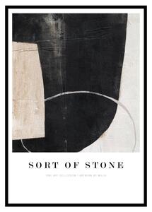 Obraz 52x72 cm Sort Of Stone – Malerifabrikken