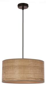 Jasnobrązowa lampa wisząca z rattanowym kloszem ø 30 cm Legno – Candellux Lighting