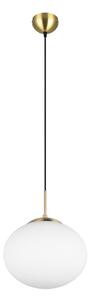 Lampa wisząca w biało-złotym kolorze ze szklanym kloszem ø 30 cm Fomento – Trio