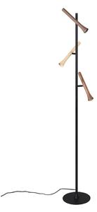 Czarna lampa stojąca LED z metalowym kloszem (wysokość 150 cm) Fiato – Trio