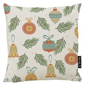 Poszewka na poduszkę ze świątecznym motywem 45x45 cm Retro Cute Ornaments – Butter Kings