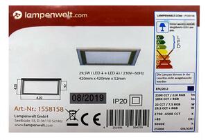 Lampenwelt Lampenwelt - LED RGBW Ściemnialny plafon LYNN LED/29,5W/230V + pilot LW0108