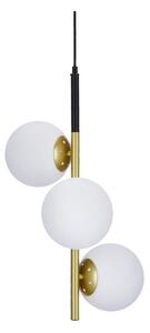 Lampa wisząca w kolorze złota ze szklanym kloszem 32.5x32.5 cm Duo – Candellux Lighting