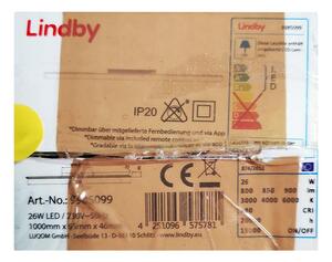 Lindby Lindby - LED Plafon ściemnialny IBBE LED/26W/230V Wi-Fi Tuya LW0155