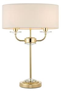 Klasyczna lampa stołowa Nixon - Endon Lighting - złota, biała