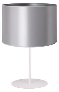 Duolla Duolla - Lampa stołowa CANNES 1xE14/15W/230V 20 cm srebrny/biały DU603010
