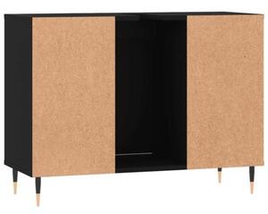 Szafka łazienkowa, czarna, 80x33x60 cm, materiał drewnopochodny