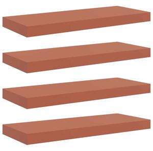 Nowoczesna półka ścienna z materiału drewnopochodnego w kolorze czerwonym 60 x 23 x 4 cm
