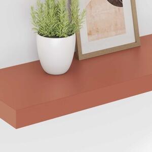 Nowoczesna półka ścienna z materiału drewnopochodnego w kolorze czerwonym 60 x 23 x 4 cm