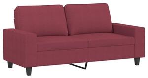 Sofa 2-osobowa, winna czerwieÅ, 140 cm, tapicerowana tkaninÄ