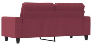 Sofa 2-osobowa, winna czerwieÅ, 140 cm, tapicerowana tkaninÄ