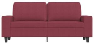 Sofa 2-osobowa, winna czerwieÅ, 140 cm, tapicerowana tkaninÄ