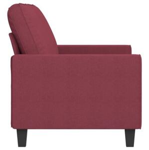 Sofa 2-osobowa, winna czerwieÅ, 140 cm, tapicerowana tkaninÄ