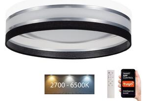 Belis LED Ściemnialny plafon SMART CORAL 24W/230V Wi-Fi Tuya czarny/biały +pilot BE0873