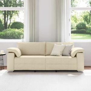 Sofa kremowy 219 x 77 x 82 cm tkanina