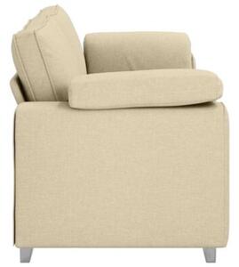Sofa kremowy 219 x 77 x 82 cm tkanina