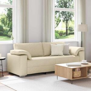 Sofa kremowy 219 x 77 x 82 cm tkanina