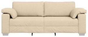 Sofa kremowy 219 x 77 x 82 cm tkanina