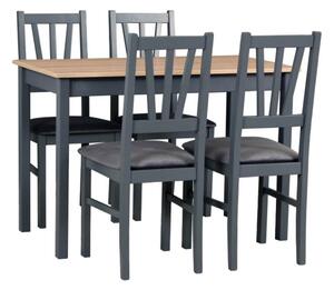 MebleMWM Zestaw stół i 4 krzesła drewniane MAX 2 + BOS 5