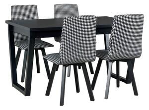MebleMWM Zestaw stół i 6 krzeseł drewnianych IKON 2 + HUGO 2