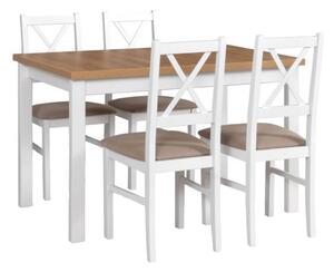 MebleMWM Zestaw stół i 4 krzesła drewniane ALBA 1 + NILO 10