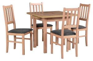 MebleMWM Zestaw stół i 4 krzesła drewniane MAX 7 + BOS 4