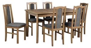 MebleMWM Zestaw stół i 6 krzeseł drewnianych MODENA 1 P + BOS 7