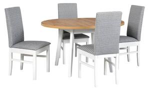 MebleMWM Zestaw stół i 4 krzesła drewniane OSLO 3 L + ROMA 1