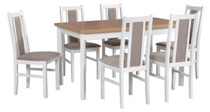 MebleMWM Zestaw stół i 6 krzeseł drewnianych MODENA 1 P + BOS 14
