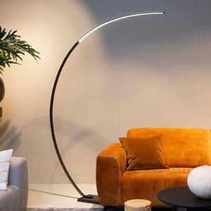 Lucide Lampa łukowa LED Curve, możliwość ściemniania, czarny, salon / jadalnia, metal, nowoczesny
