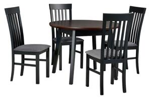 MebleMWM Zestaw stół i 4 krzesła drewniane OSLO 4 + MILANO 2
