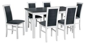 MebleMWM Zestaw stół i 6 krzeseł drewnianych MODENA 2 + NILO 6