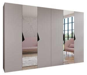 Szafa uchylna otwierana Sandi 2 300 (2x150) wys. 202 cm kaszmir + u. czarny