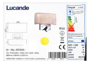 Lucande Lucande - LED Kinkiet VIRVE 1XLED/13,4W/230V + 1xLED/3,4W/230V LW0356