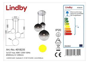 Lindby Lindby - Żyrandol na lince ROBYN 3xE27/40W/230V LW1090