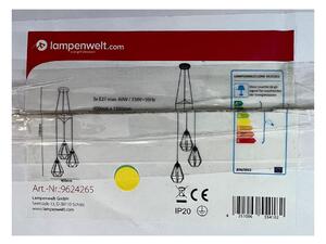 Lampenwelt Lampenwelt - Żyrandol na lince ELDA 3xE27/60W/230V LW1132