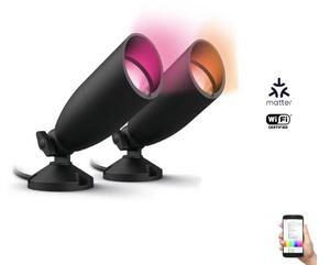 WiZ WiZ -ZESTAW 2x LED RGBW Ściemnialna lampa zewnętrzna SPOT LED/10W/230V IP65 Wi-Fi WI0118