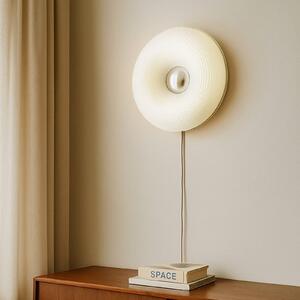 Kinkiet LED Fjora Lindby, możliwość ściemniania, biały / opal, salon / jadalnia, szkło, design
