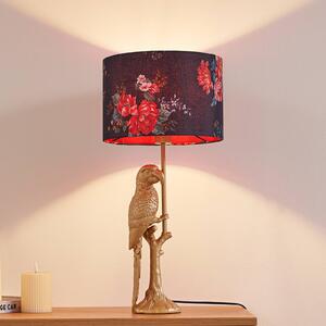 Lampa stołowa Marula Lindby, mosiężny / złoty, salon / jadalnia, tkanina / materiał / jedwab, nowoczesny