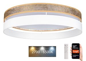Belis LED Ściemnialny plafon LIMA LED/36W/230V Wi-Fi Tuya + pilot biały/złoty BE0879