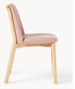 Krzesło tapicerowane z drewna jesionowego Julie
