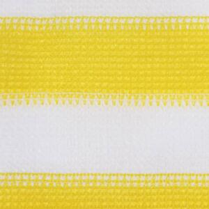 Parawan balkonowy, żółto-biały, 90x500 cm, HDPE