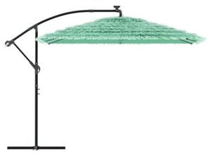 Parasol ogrodowy na stalowym słupku, zielony, 290x290x238 cm