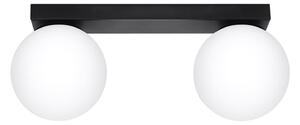 Czarna lampa sufitowa ze szklanym kloszem ø 12 cm Umerta – Sollux
