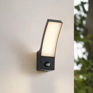 Lampa zewnętrzna z czujnikiem ruchu Ilvita Lindby, czarny, aluminium, nowoczesny