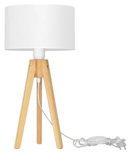 Helam Lampa stołowa ALBA 1xE27/60W/230V białe/sosna HE1433