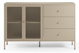 Kremowa metalowa komoda 140x90x40 cm Fayna – Marckeric