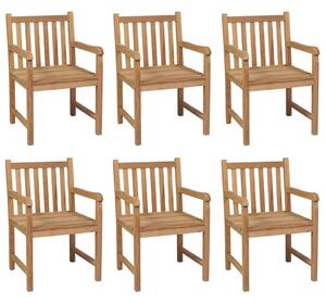 Krzesła ogrodowe z poduszkami taupe, 6 szt., drewno tekowe